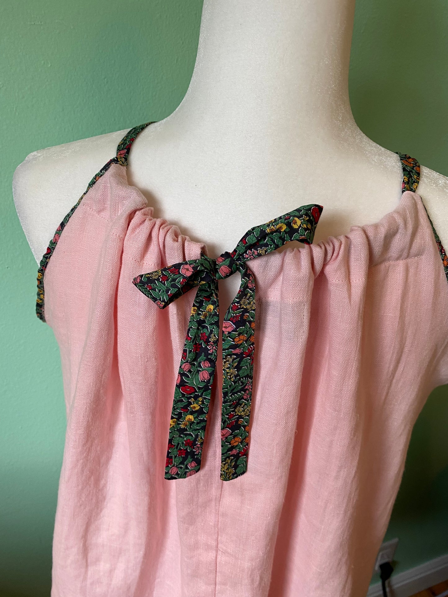 Pink Linen Top