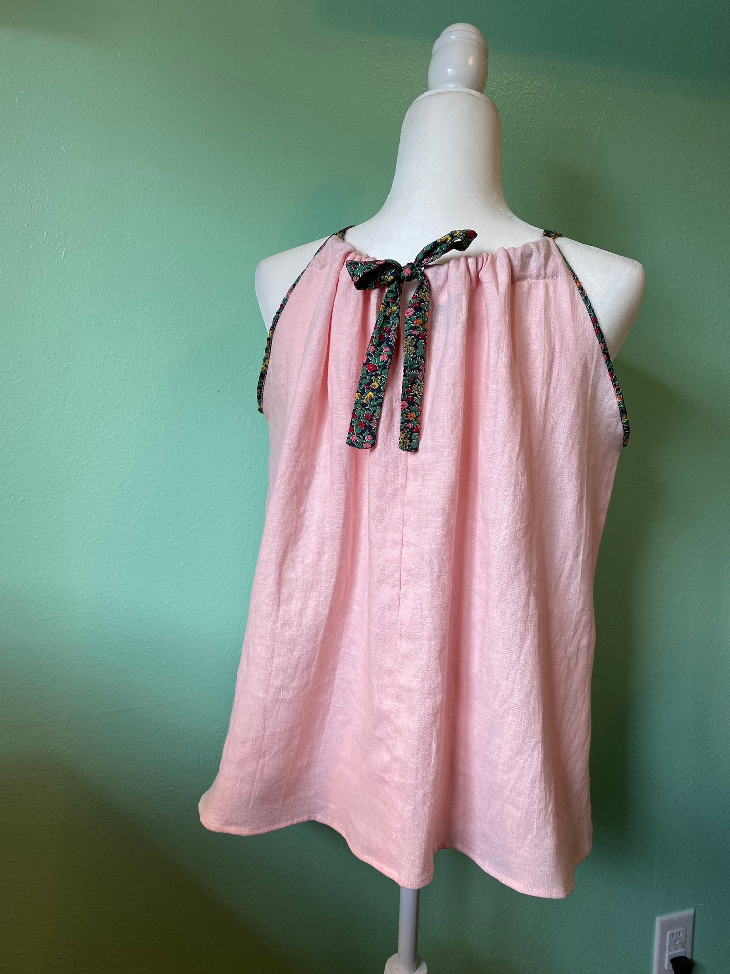 Pink Linen Top