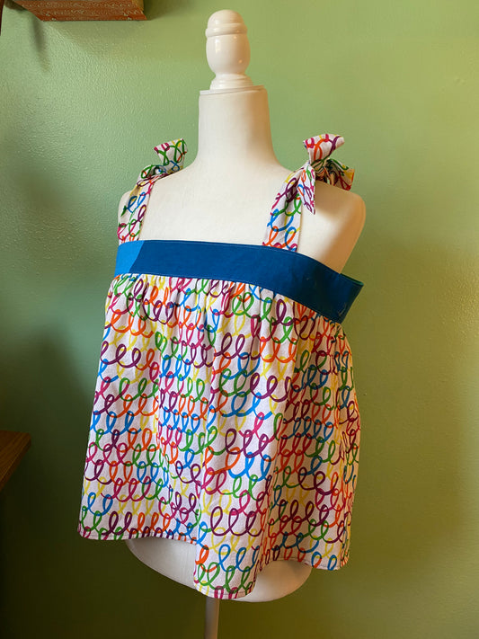 Rainbow Squiggle Top