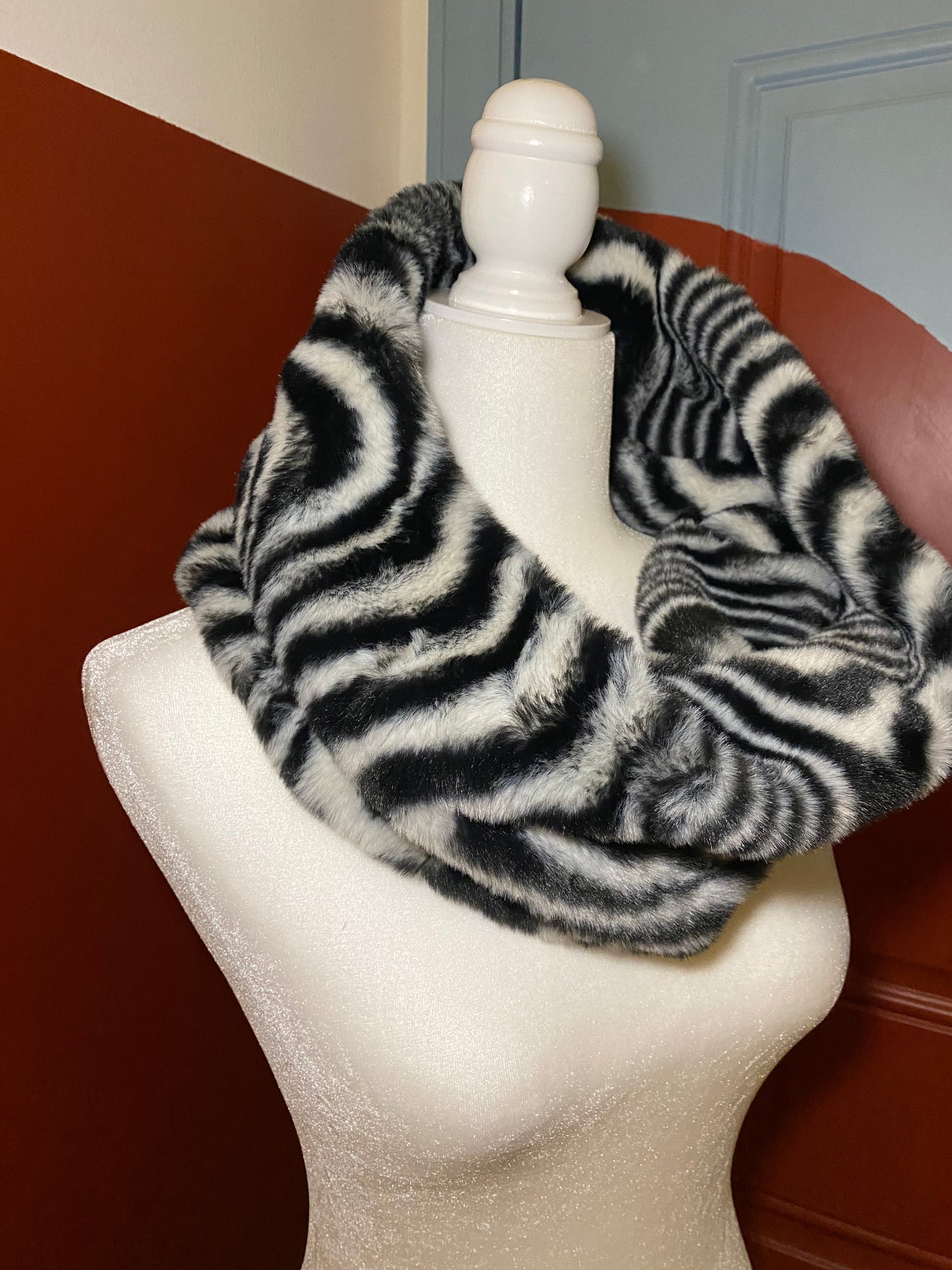 Marbled Fur Infinity Scarf